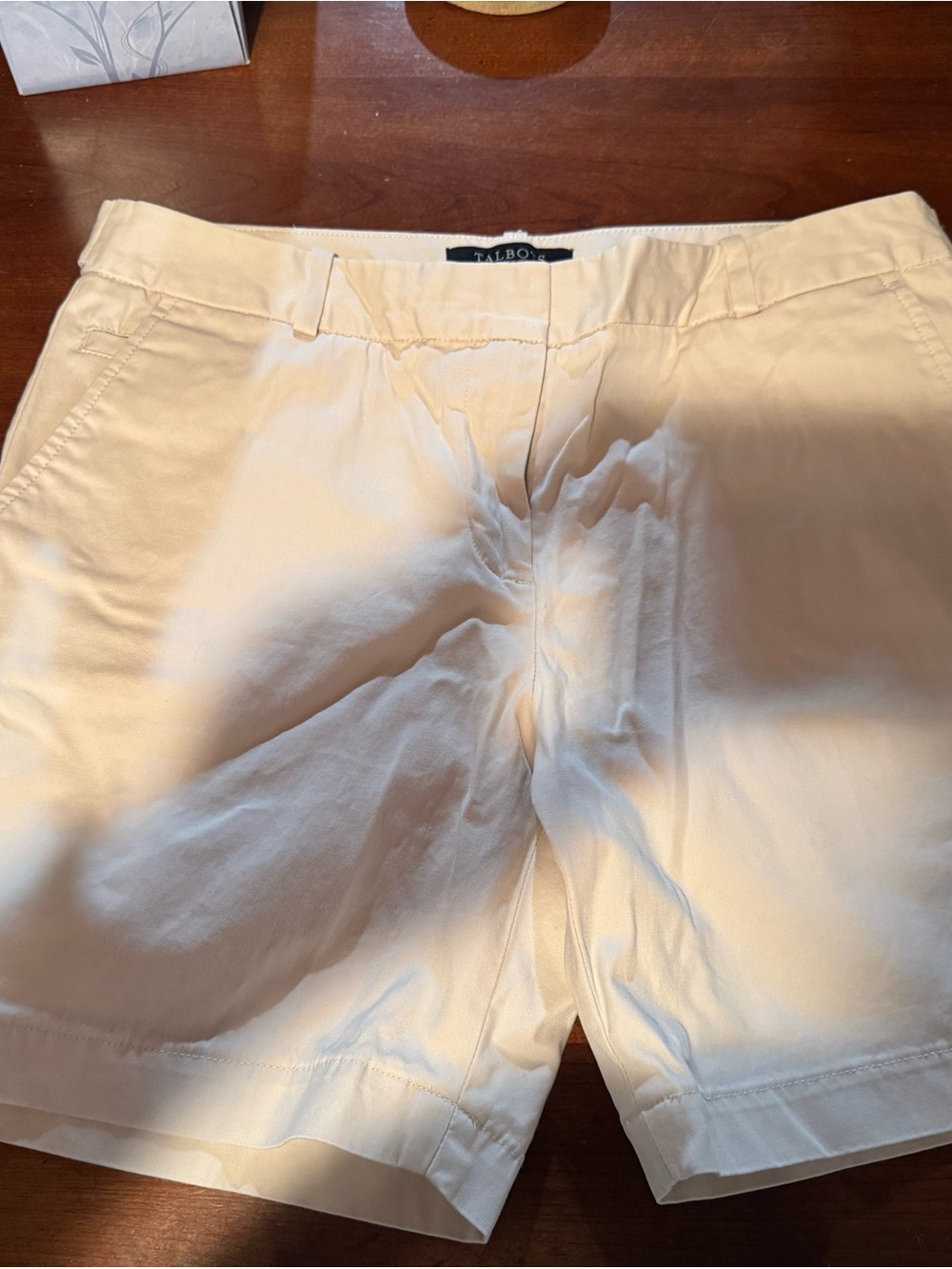 Talbots Light Cream Chino Shorts